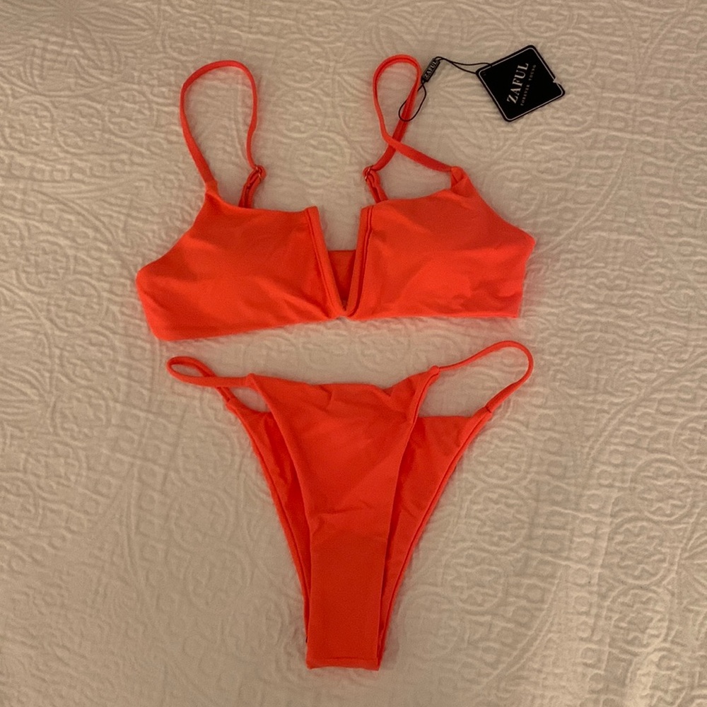 Orange soft comfortable bikini